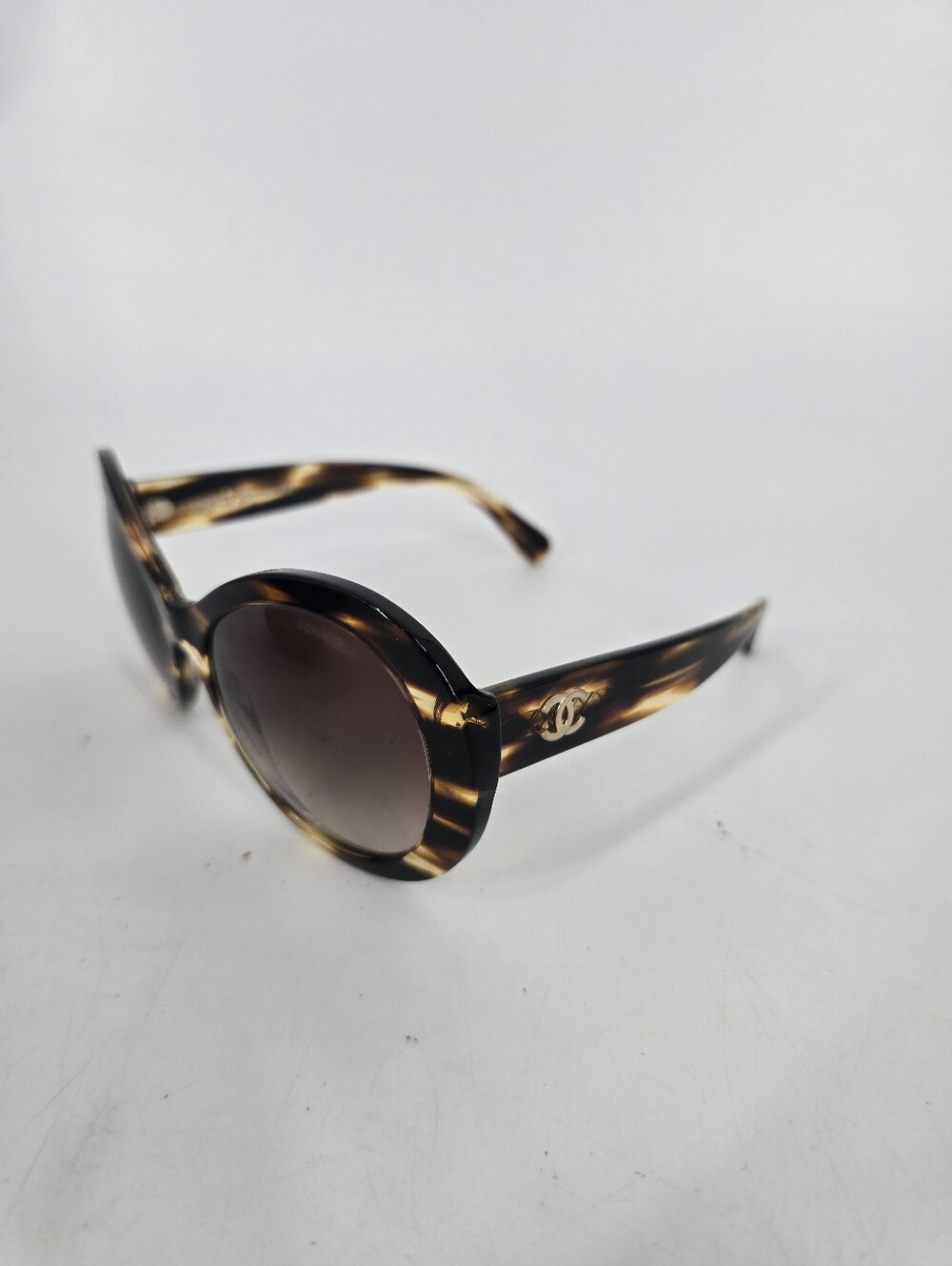 Chanel Tortoise Brown Cat Eye Sunglasses 5372 c.1498/S5 with Case - Picture 3 of 10